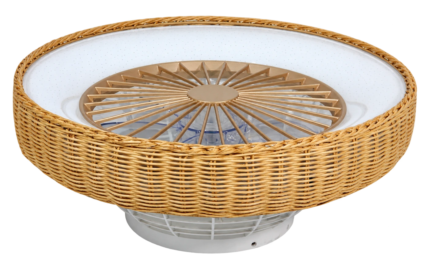 YouFan woven rattan ceiling fanlight